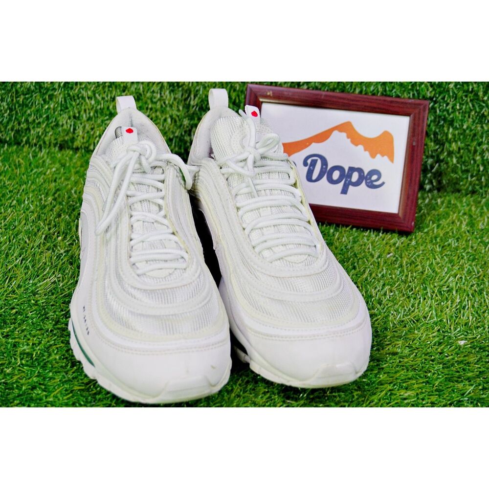 Nike Air Max 97 White and Green Men's Shoes - Picture 7 of 9
